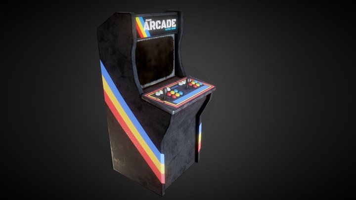 Arcade Cabinet - Low Poly 3D Model