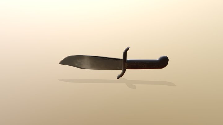 28_ Bowie Knife 3D Model