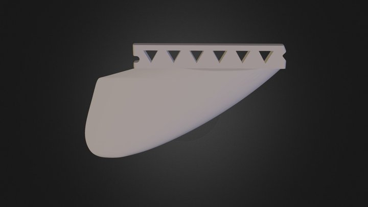 ' Bonzer' Side Fin Runner Large 19 Degree Cant 3D Model