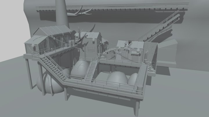 Port Cartoon 3D Model