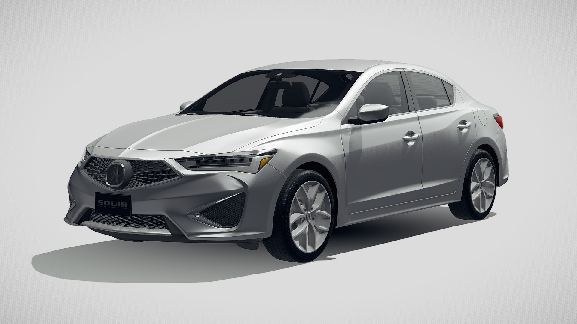 3D model Acura ILX 2019 - This is a 3D model of the Acura ILX 2019. The 3D model is about a silver car with a white background.