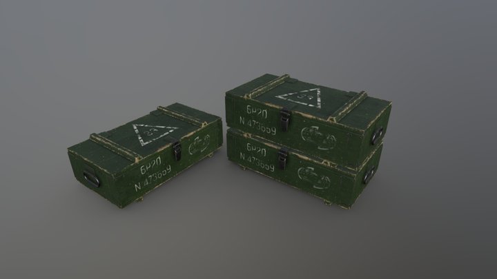 Simple military box 3D Model
