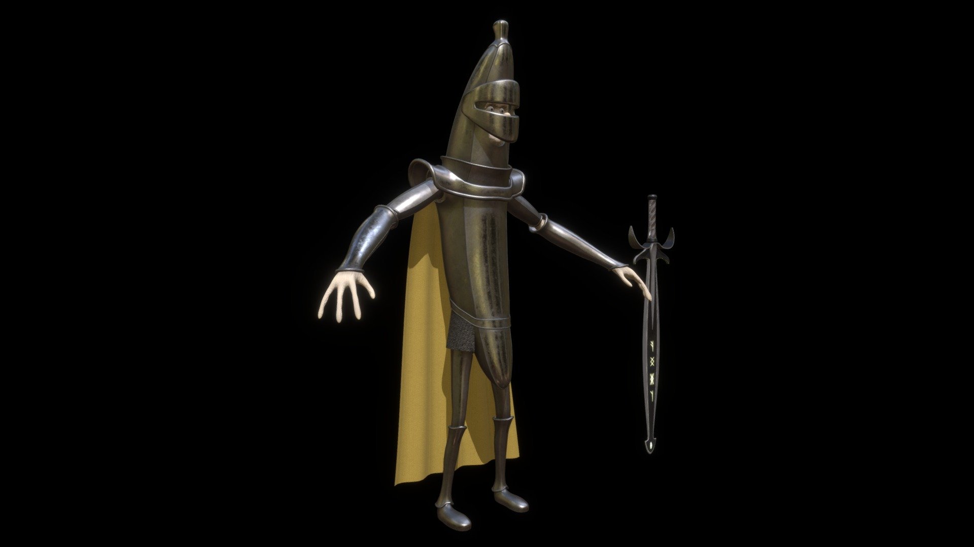 Banana Soldier and Splitter - 3D model by pedromauro [f38d019] - Sketchfab
