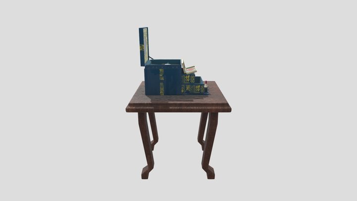 Make Up Box Scene Finalized 3D Model