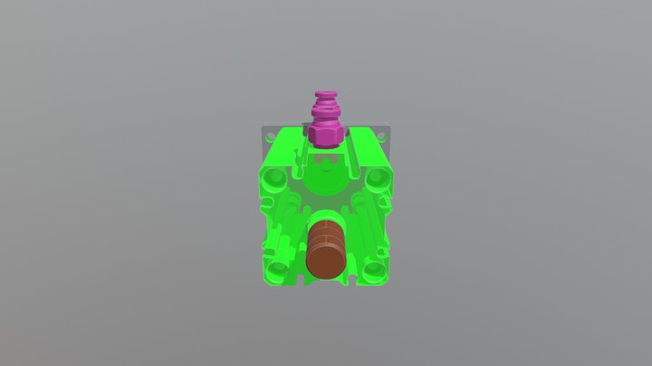 Compact Air Cylinder 3D Model