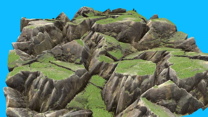 Rock Cliff Mountains 3D Model