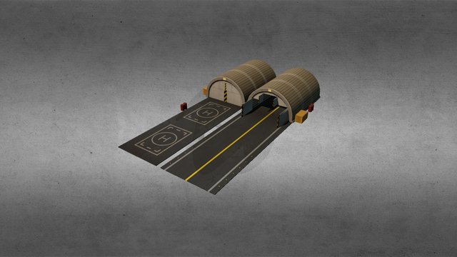 Aircraft Shelter 3D Model
