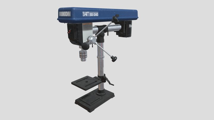 Model 30-140: 34″ Benchtop Radial Drill Press 3D Model