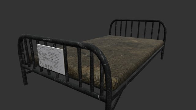 Mental Asylum - Patient Bed 3D Model