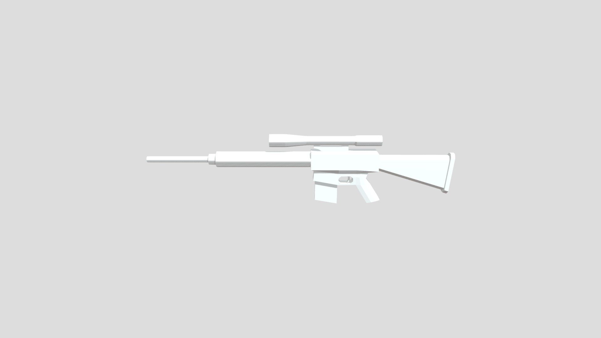 Low Poly M110 SASS(Semi-Automatic Sniper System)