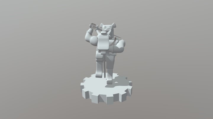 Bear Chess Piece 3D Model