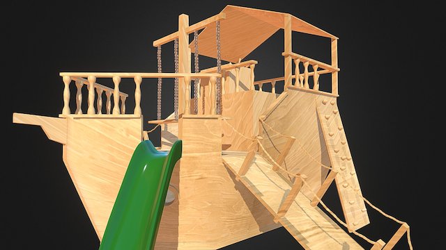 Barco parque 3D Model