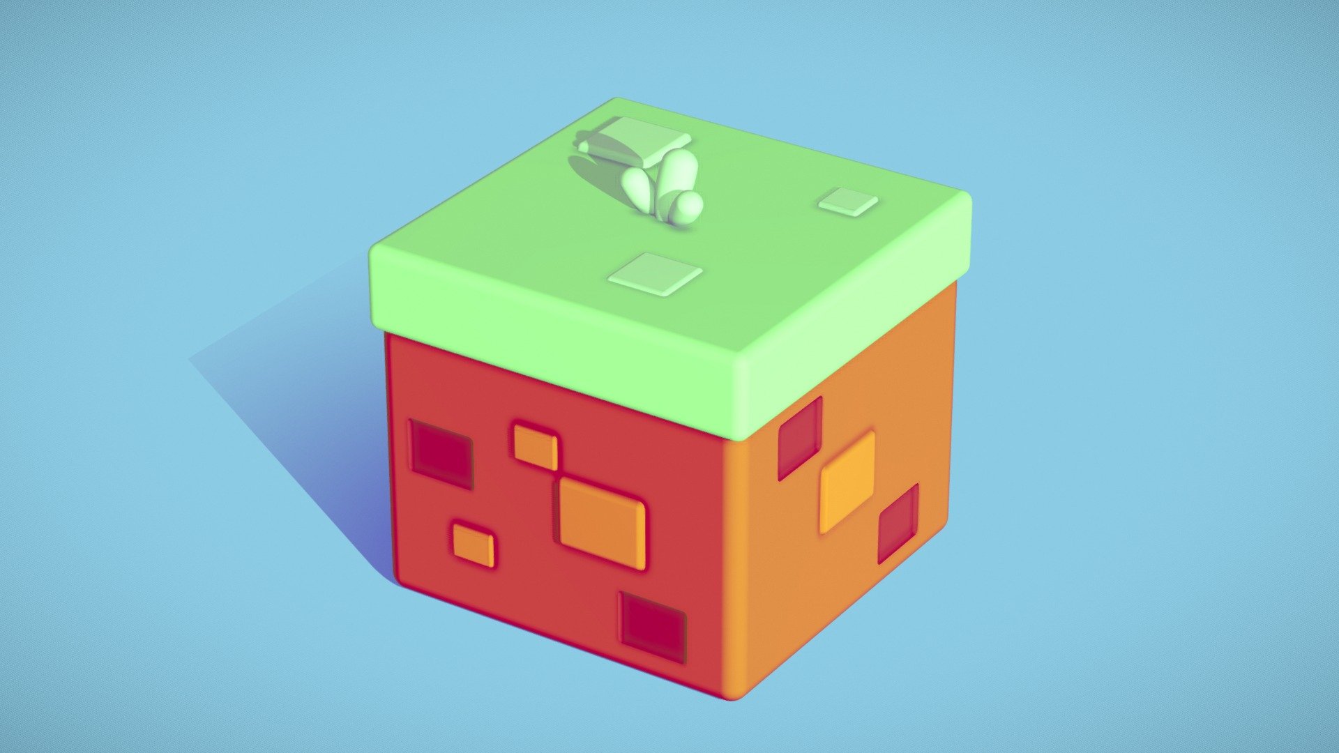 3D model MINECRAFT -TNT BLOCK MODEL LOW-POLY 3D MODEL VR / AR / low-poly