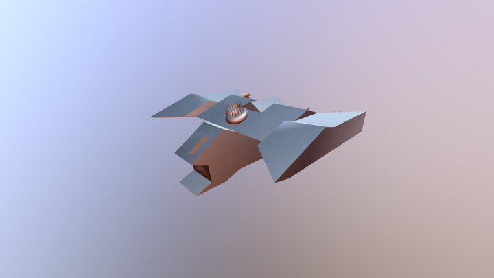 Spaceship Textured New 3D Model