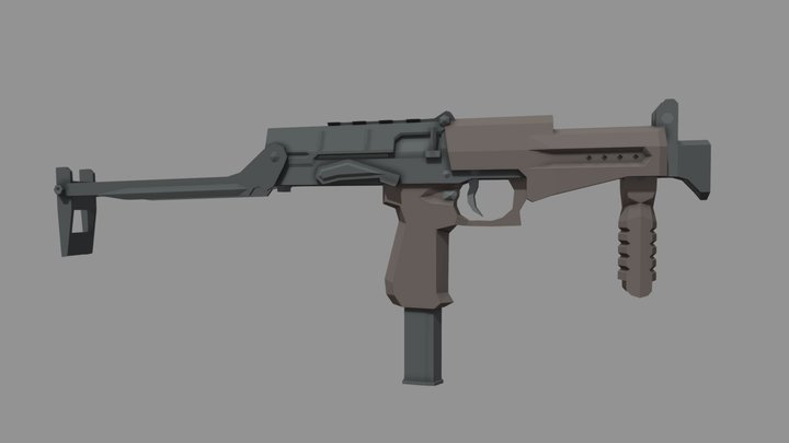 Submachine-gun 3D models - Sketchfab