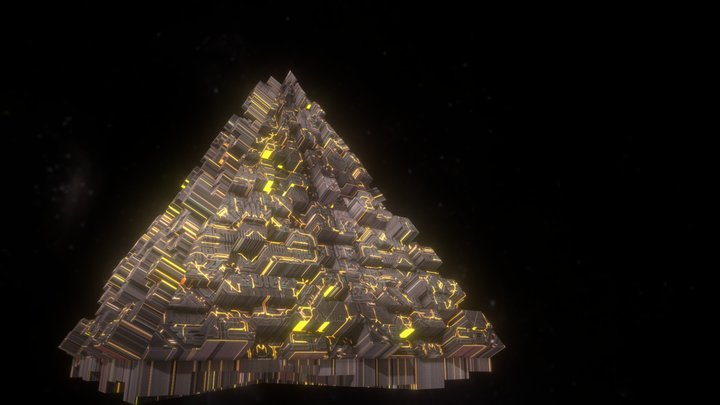 Futuristic Pyramid Cityscape