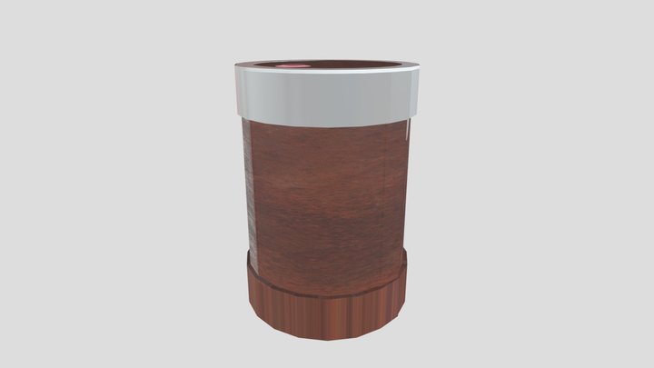 Rusty explosion barrel 3D Model