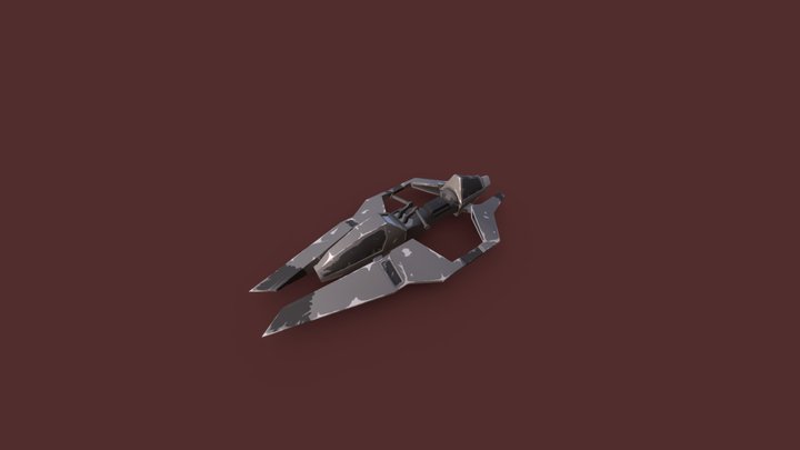 Low Poly Speeder 3D Model