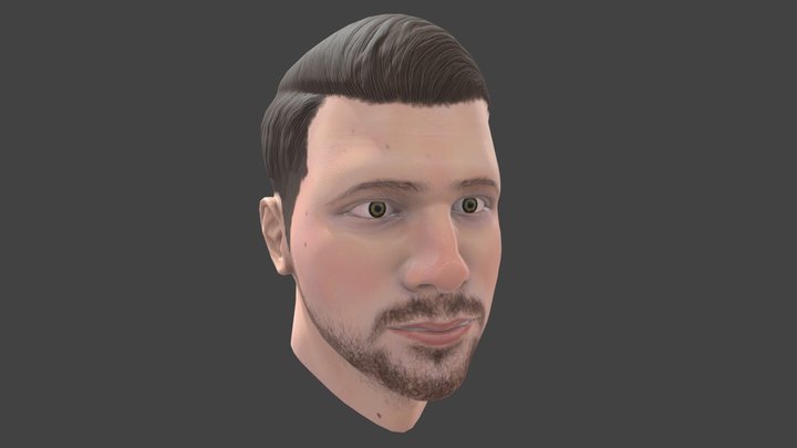 Luka Doncic Head Bust 3D Model