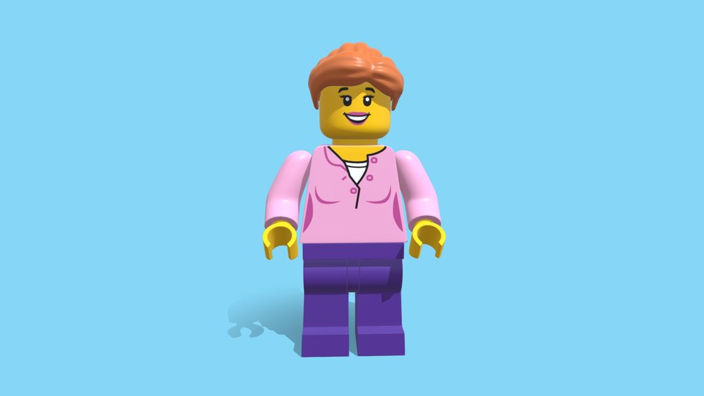 Female Lego Model - Blender 5.0.1