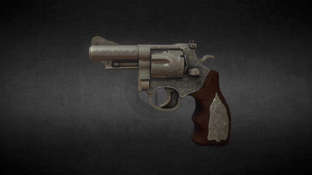 Ornate+revolver+3d+model