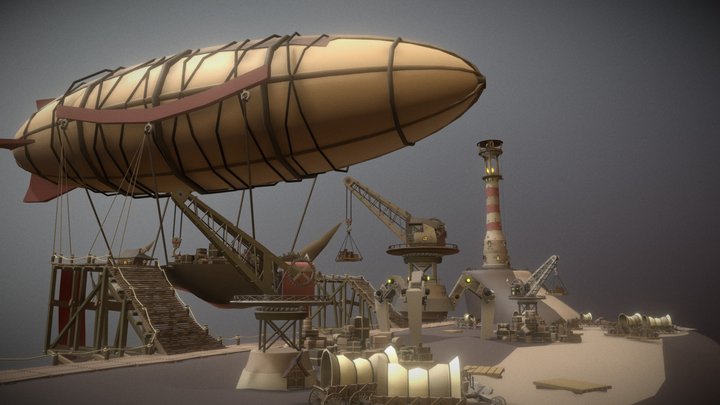 Airship Port 3D Model