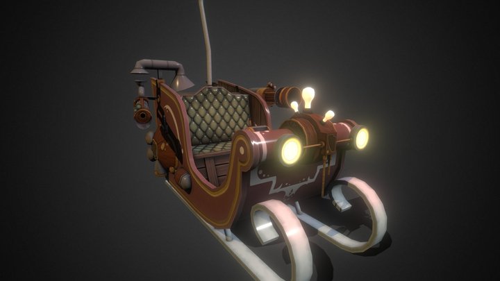 Steampunk Sleigh - Xmas Contest 3D Model