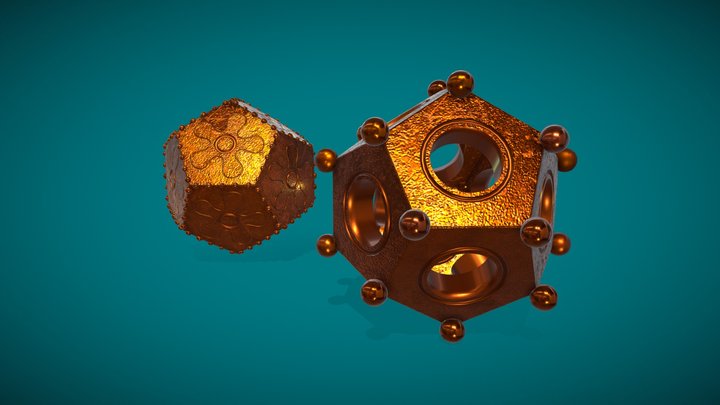 Ancient roman dodecahedron 3D Model
