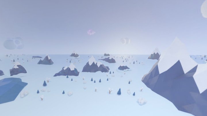 Skybox winter stylized 3D Model