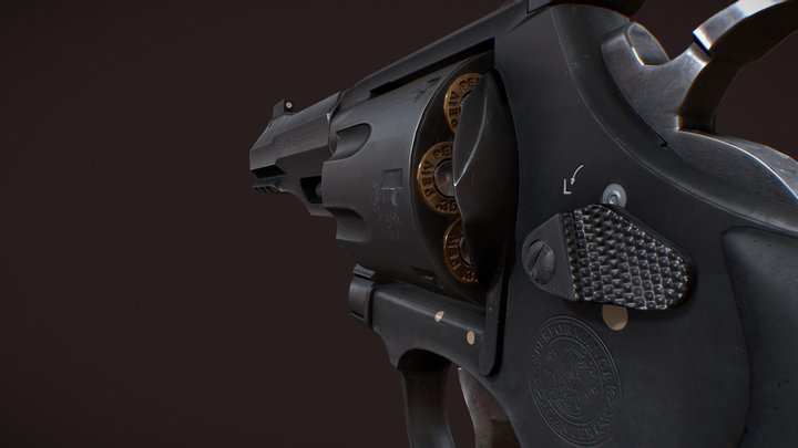 r8_revolver_sketchfab 3D Model