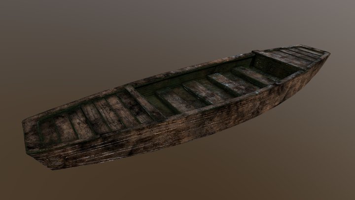 Wood Boat 3D Model