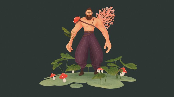 Mushroom Warrior 3D Model