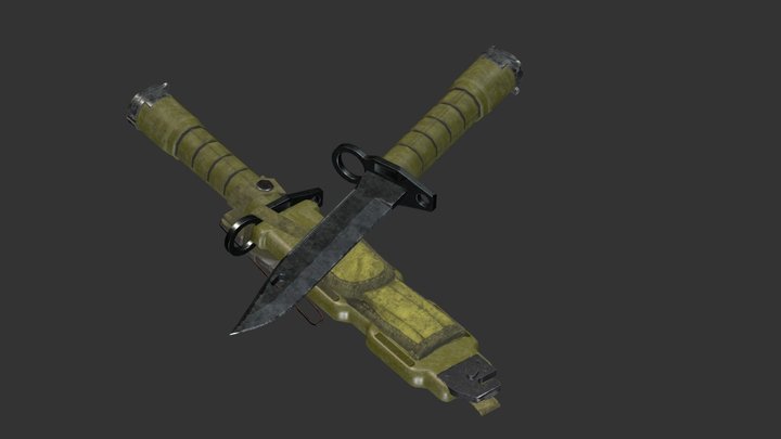 U.S. military M9 Bayonet 3D Model
