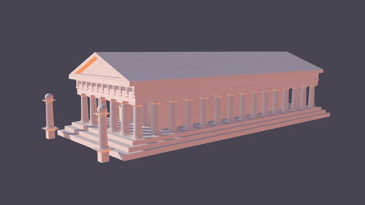 Doric Pillar: Temple of Apollo 3D Model