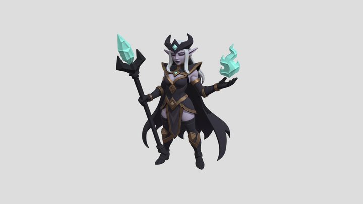 Evil Woman Mage 3D Model