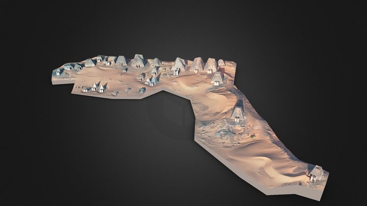 Meroe Pyramids 3D Model