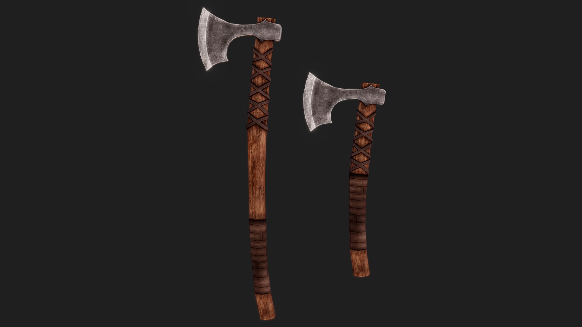 3D model Baltic Viking Axes - This is a 3D model of the Baltic Viking Axes. The 3D model is about a sword with a flag on it.
