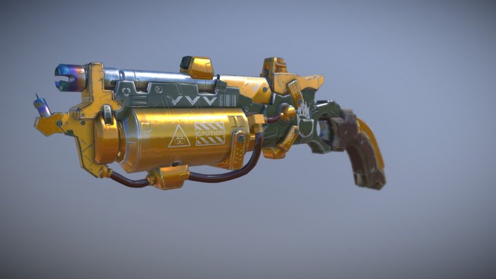Flamethrower Gun 3D Model