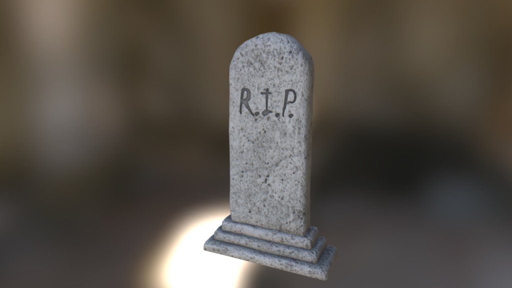 Tombstone Tall Round Top - 3D model by Rocz3D [f3a6952] - Sketchfab