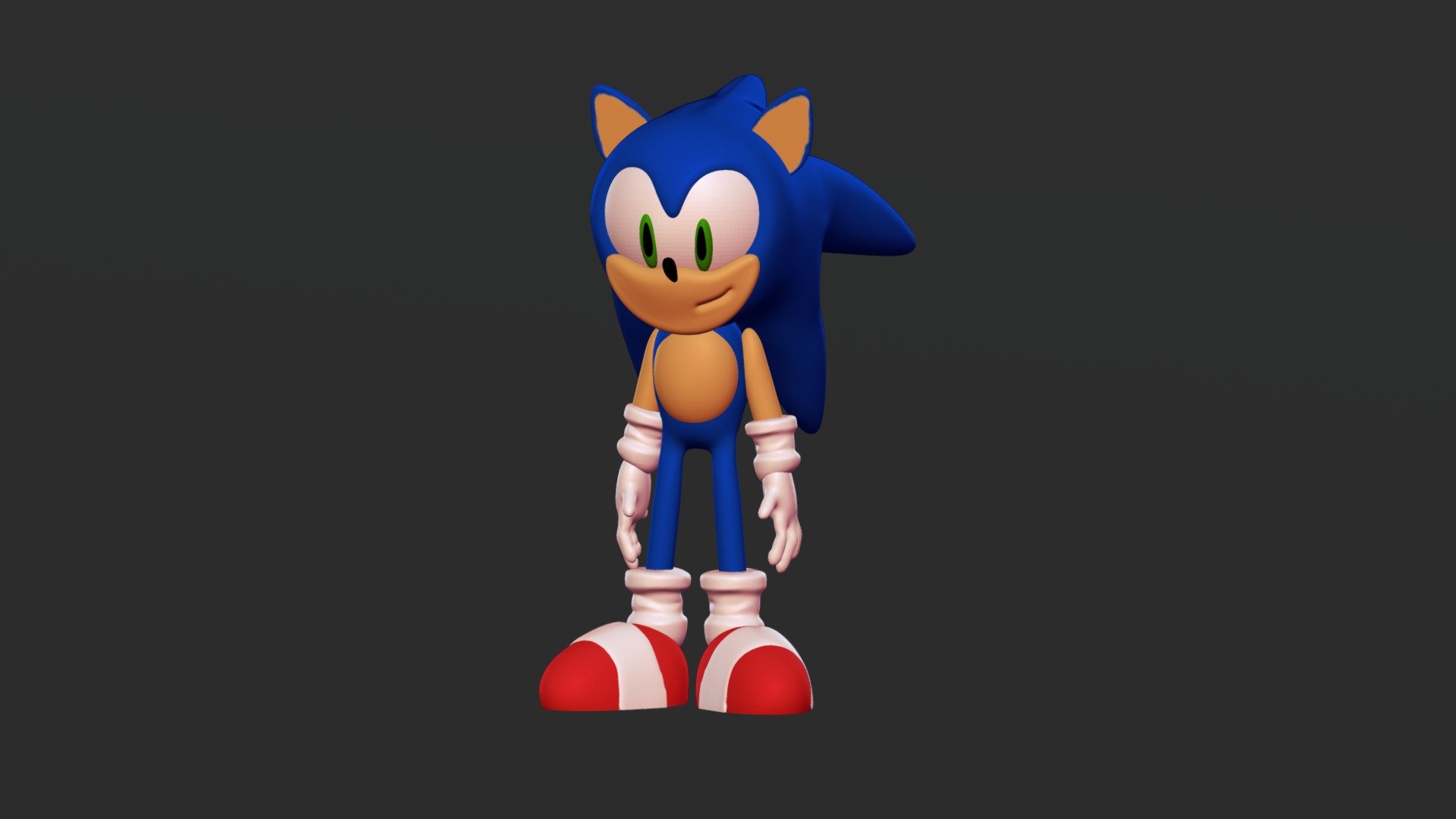 Sonic! 3D model by somnia_studio (somniastudio) [f3a6bc0] Sketchfab