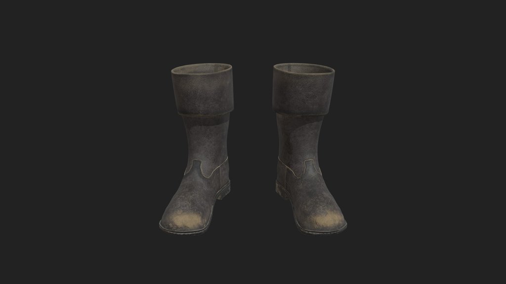 Old dirty boots