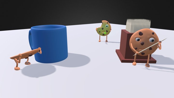 cookie the zombie 3D Model