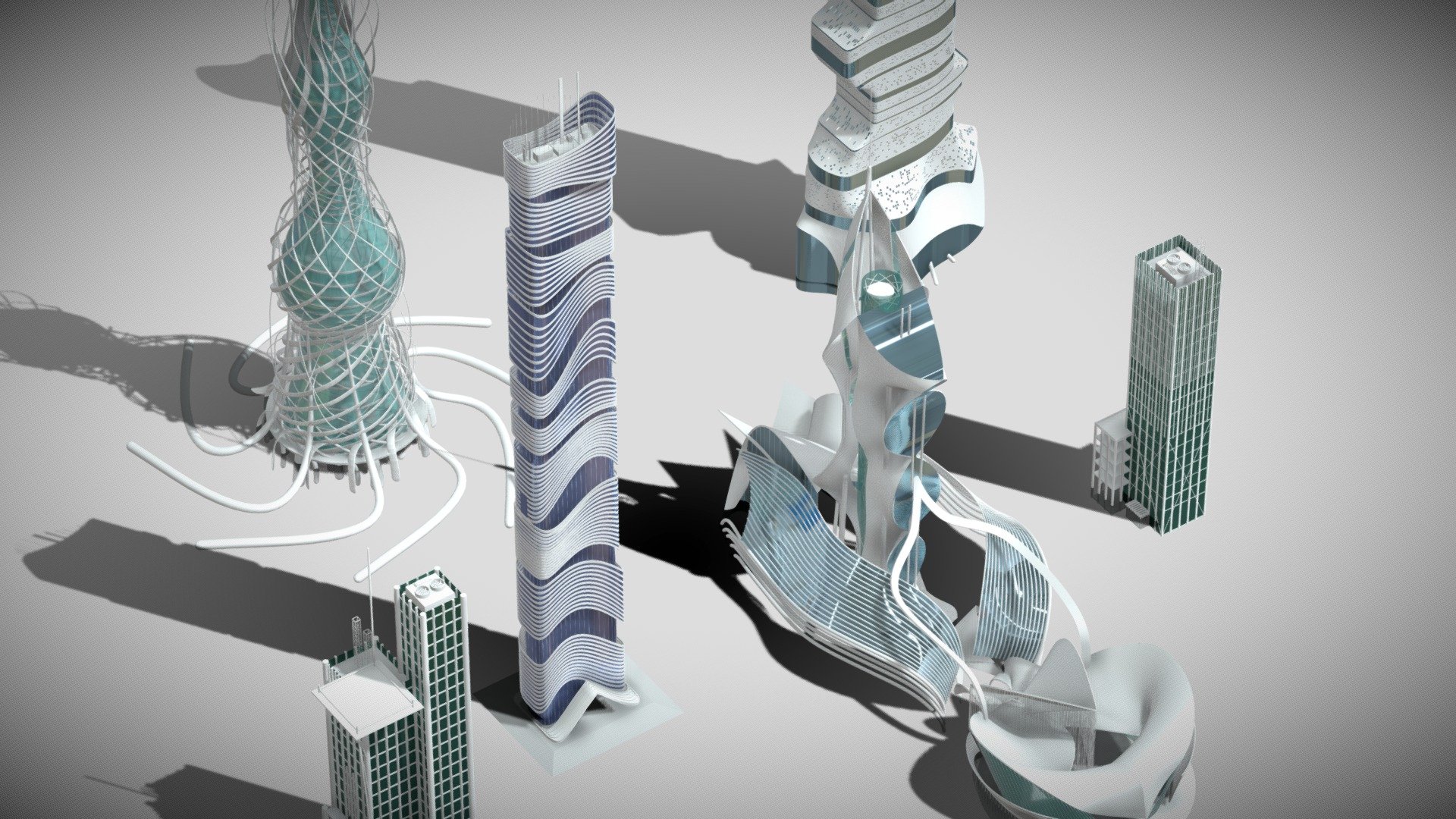 Future Skyscraper Collection 6 - Buy Royalty Free 3D model by Giimann ...