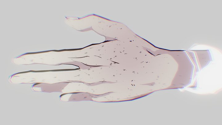 2D Hand Creation Rigged 3D Model
