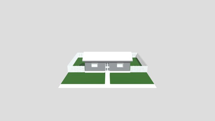 House To UV Map And Apply Procedural Textures 3D Model