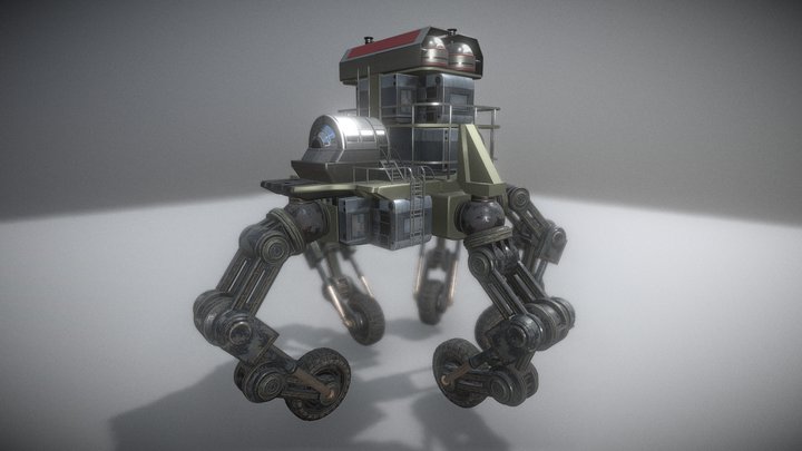 Futuristic Five-Wheeled Building (Free Download) – Kostenloses 3D-Modell STL