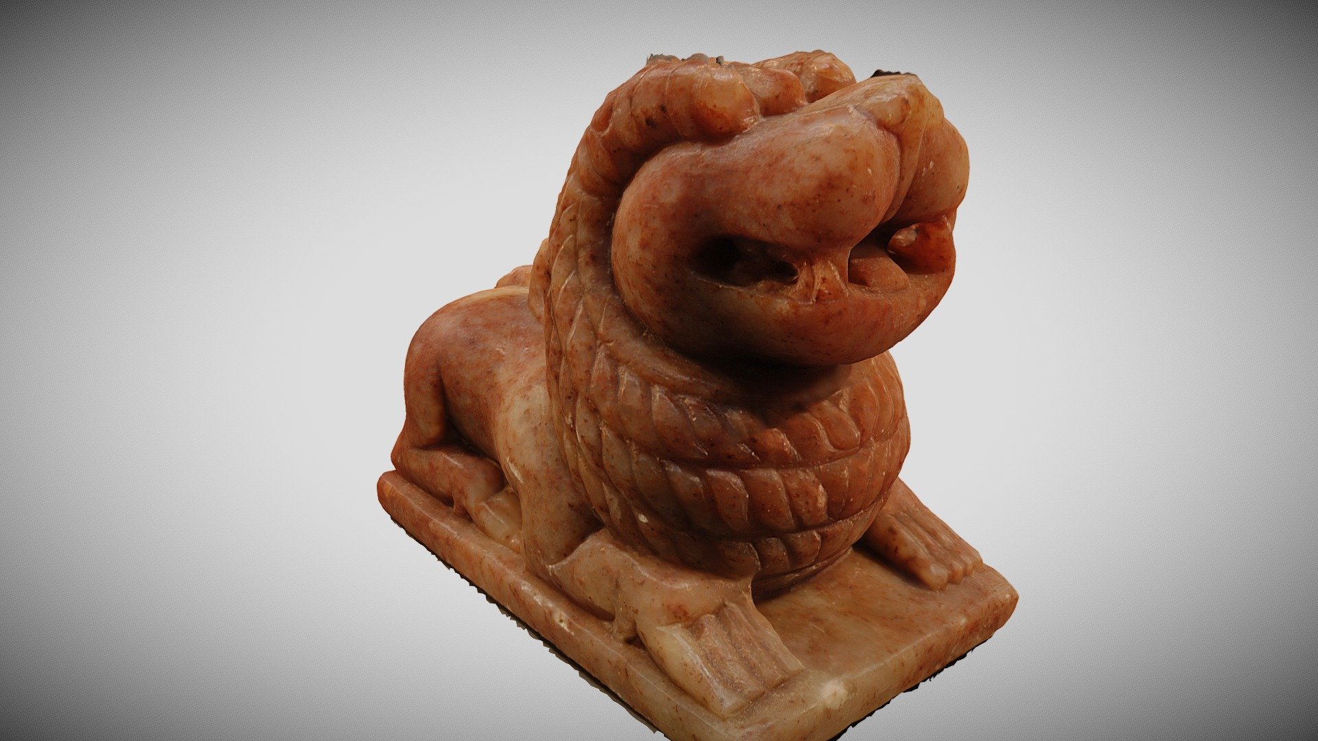 Red Stone Lion