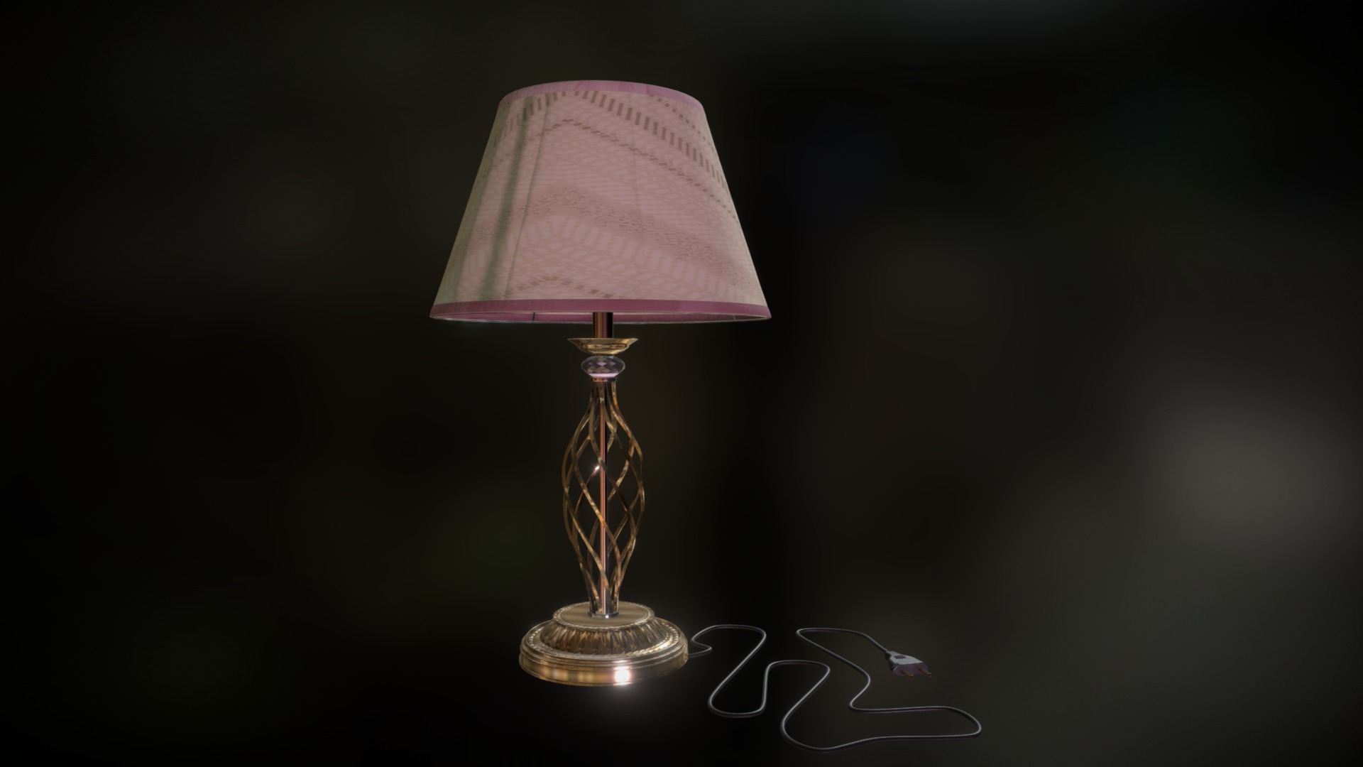 3D model Maytoni Elegant - This is a 3D model of the Maytoni Elegant. The 3D model is about a lamp with a shade.