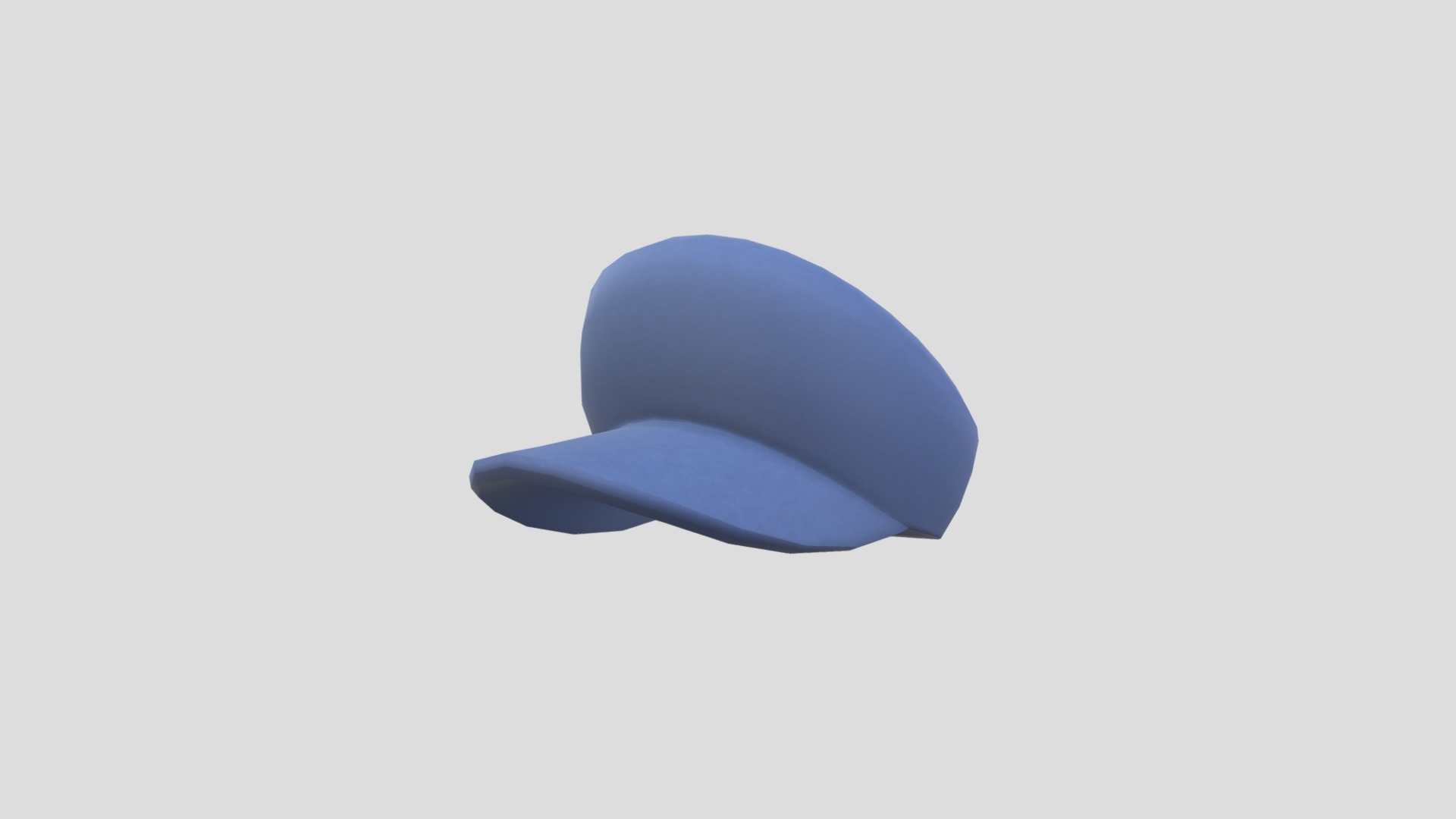 3D model Breton Hat - This is a 3D model of the Breton Hat. The 3D model is about a blue hat on a white background.