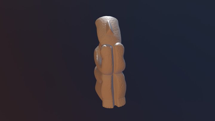 Cycladic statue 3D Model